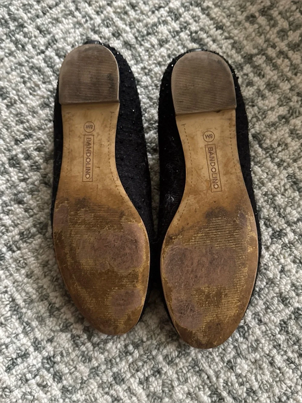 Bandolino Payly Shimmer Bow Ballet Flats Size 8M